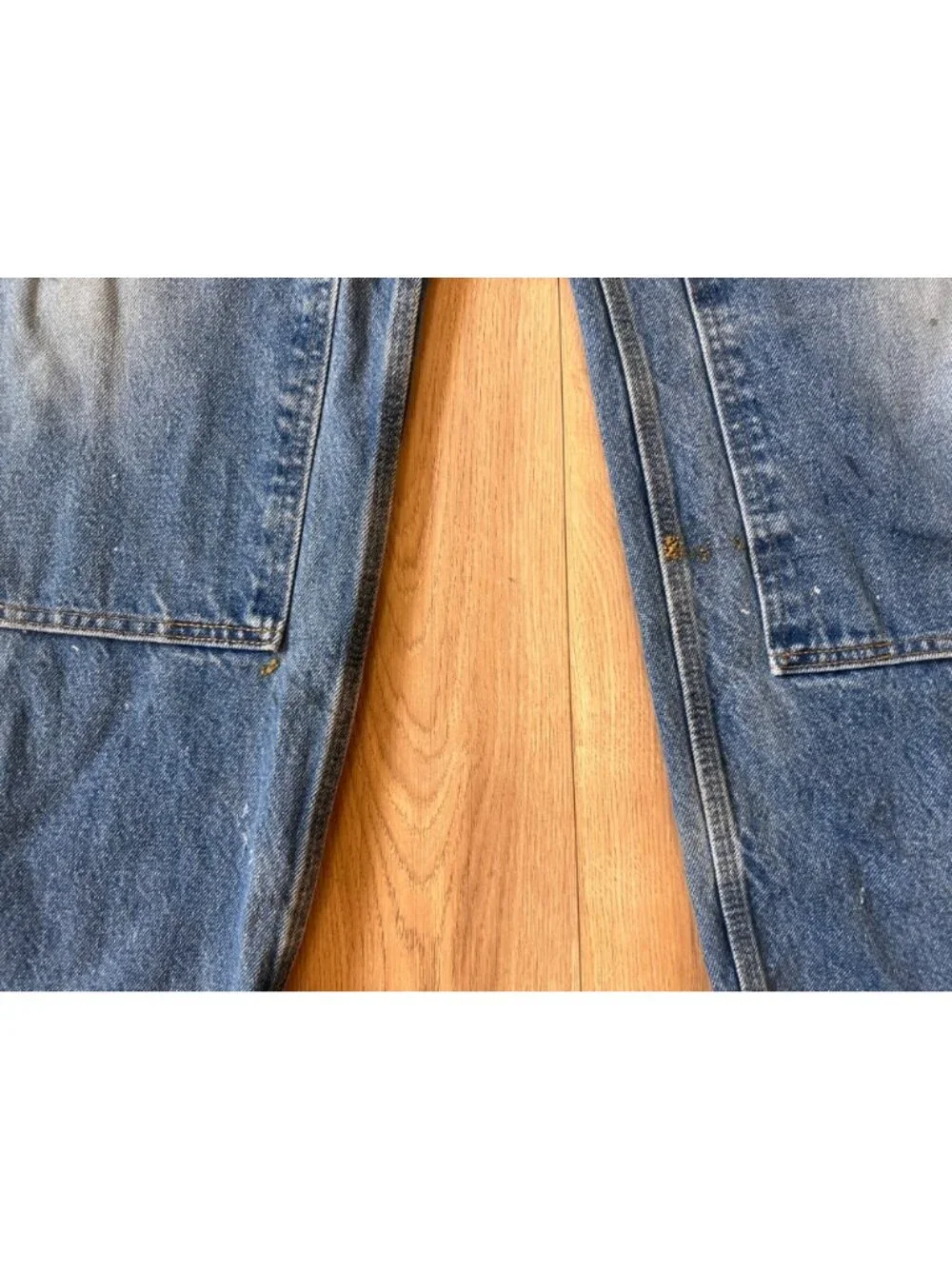 Vintage Carhartt B73 DST Denim Double Knee Pants Men 36x30 Cargo Carpenter Baggy